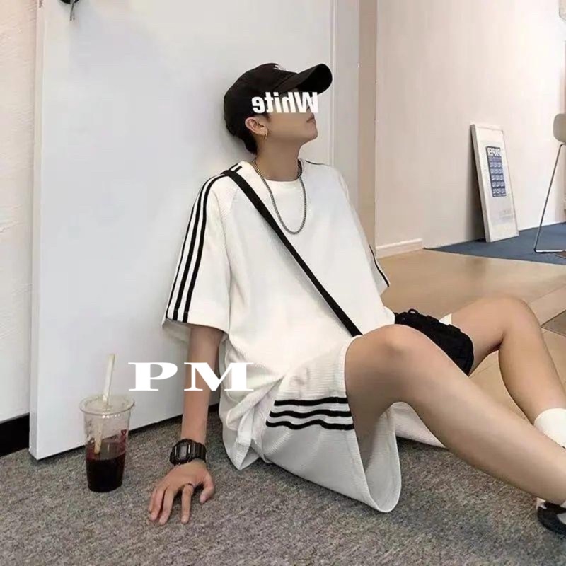 BỘ ĐÙI BA SỌC TRƠN NAM NỮ MỀM MÁT