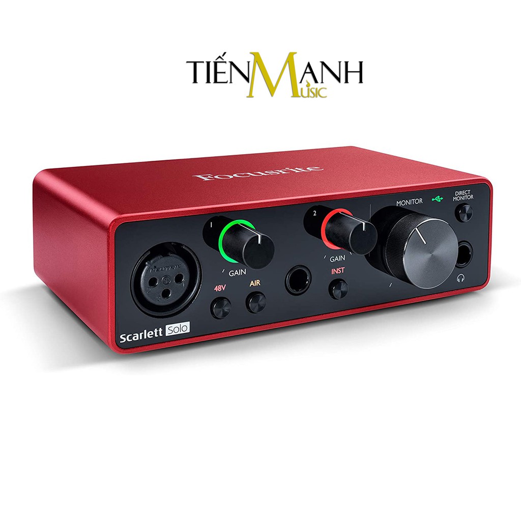 [Tặng Cable 3m] Focusrite Scarlett Solo Gen 3 Sound Card Âm Thanh - Focus USB Audio SoundCard (3rd - Gen3)