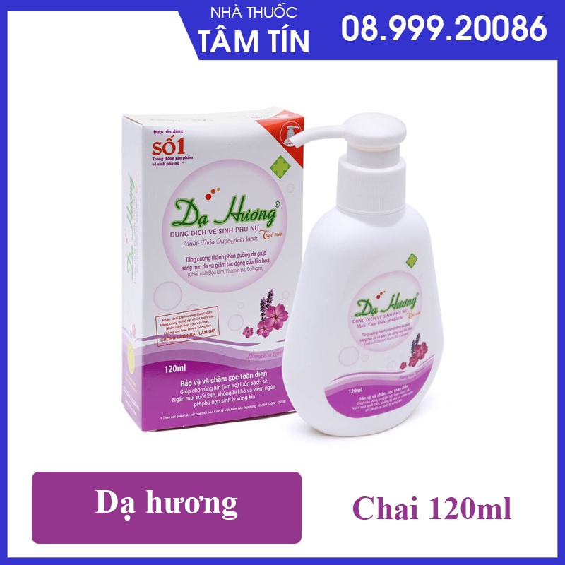 Dung dịch vệ sinh phụ nữ Dạ Hương - Hương hoa Lavender 120ml