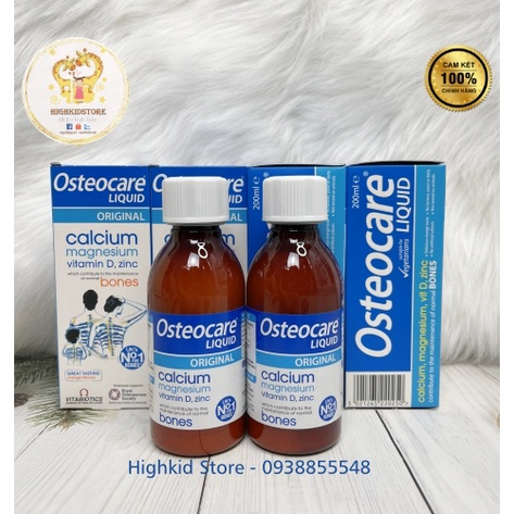 Date 9/24 - Canxi nước Osteocare Liquid 200ml của Anh