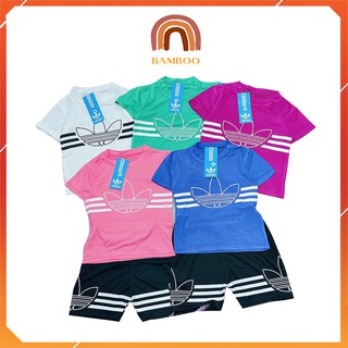 Bộ cộc tay bé trai BAMBOO Bộ hè trẻ em quần áo chất cotton cho bé từ 8-18kg BO13