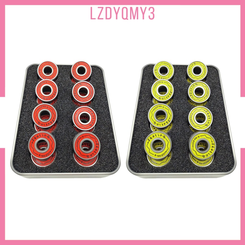 Hausgarden 16Pc Ván Trượt Dài Vòng Bi Chính Xác ABEC 9 Cho Giày Trượt Nội Tuyến