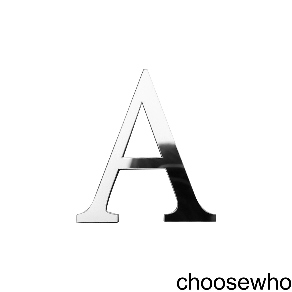 [CHOO] Letter Mirror Sticker Home Living Room Wall Decorative Mirror Decal Acrylic EVA Decoration