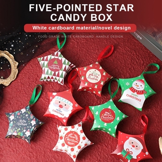 Set 8 Hộp Đựng Kẹo Hình Ngôi Sao / Ông Già Noel / Người Tuyết / Chú Lễ Giáng Sinh Dễ Thương