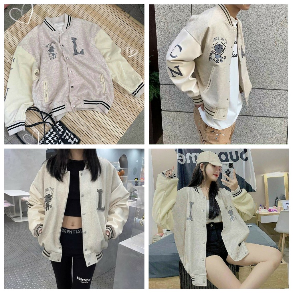 Áo khoác bomber LC Unisex nam nữ chất dầy mịn - GENZOO