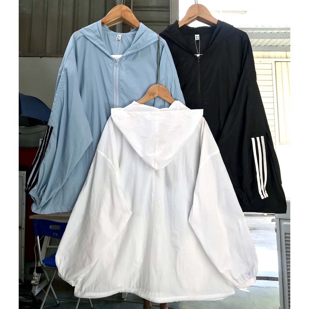 HÀNG SẴN]ÁO KHOÁC DAS GIÓ TAY PHỒNG form oversize/Áo khoác gió tay phối kẻ sọc xinh xắn