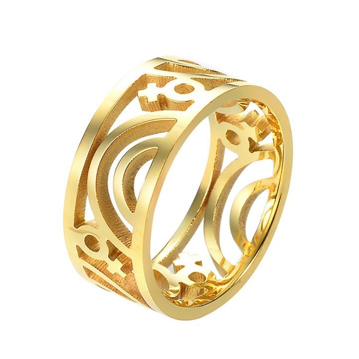 Nhẫn Nữ Hoa Văn Titan Không Đen TT 1921