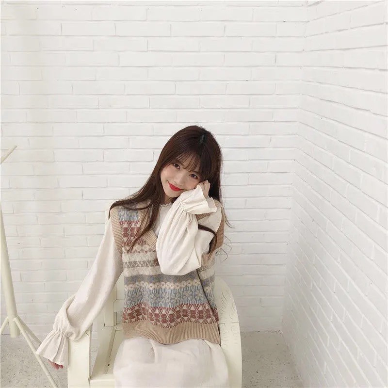 [RẺ NHẤT SHOPEE] 8 Mẫu Áo Gile Chất Dệt Kim Houndstooth Hàn Quốc Ulzzang 2021 [ Chất Lượng SP Là SỐ 1 ] | WebRaoVat - webraovat.net.vn