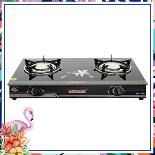 Bếp ga đôi điếu hồng ngoại chính hiệu megami mi-2016 new mặt kính cường lực