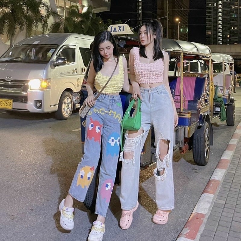 ÁO CROPTOP HAI DÂY TO VẢI XỐP XỊN CỰC XINH ẢNH THẬT ALOHASHOP91