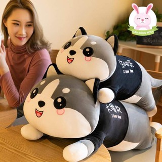 Gấu bông mèo má hồng, gối bông ôm ngủ dài hình mèo
