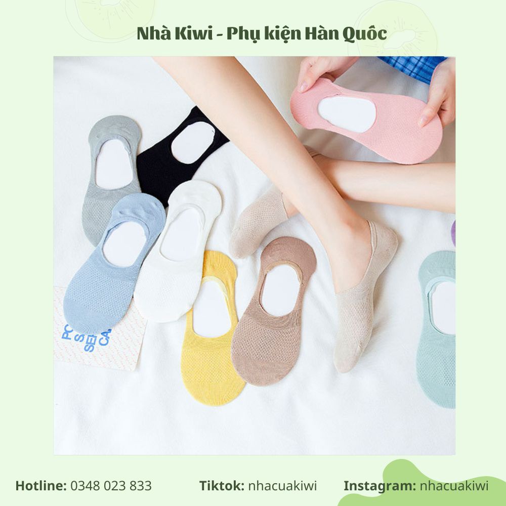 Tất lười nữ có đệm cao su chống trượt gót chân