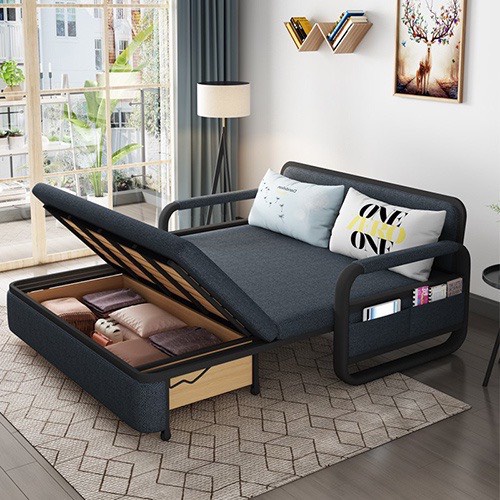 Giường Thông Minh Gấp Gọn Thành Ghế Sofa ,Ghế sofa giường Có Ngăn Chứa Đồ Rộng Rãi- Kích Thước 1m6x1m9