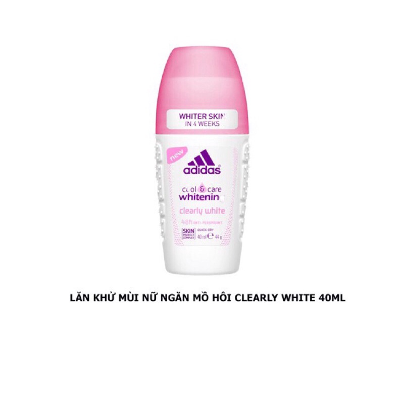 Lăn Khử Mùi Nữ Adidas Ngăn Mồ Hôi Clearly White 40ml sky1228