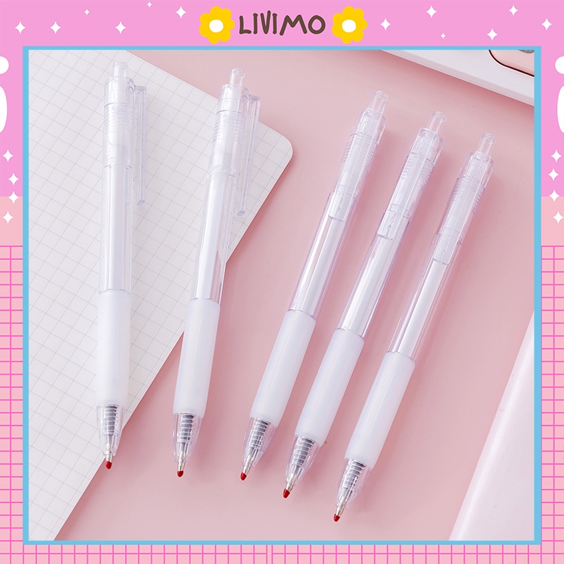 Bút bi cao cấp mực gel đen đẹp dễ thương cute LIVIMO BB14