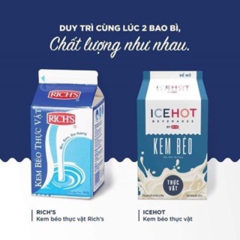 Kem Béo Thực Vật Rich Lùn 454g