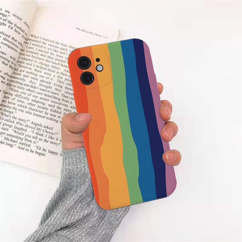 Ốp điện thoại tpu màu cầu vồng cho IPhone 11 Pro Max XS Max XR X/XS 66S 7 8 8+ SE 2020 | BigBuy360 - bigbuy360.vn