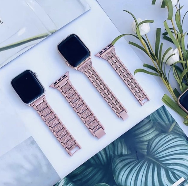 Dây thép đính đá xinh xắn dành cho Apple Watch