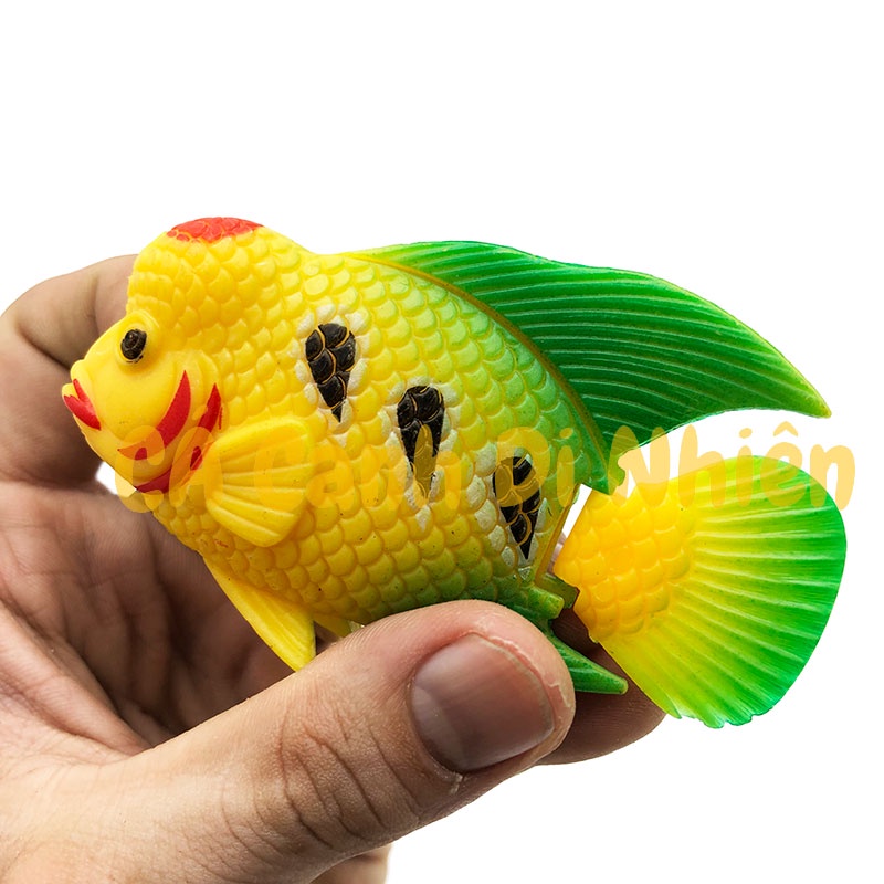 Cá La Hán giả size Lớn để kè cá - Cá nhựa kè La Hán 1 con size 10x6 cm