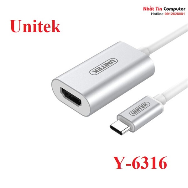 [ HÀNG CHÍNH HÃNG ]  BH 12 Tháng - Cáp Type-C -> HDMI  Unitek (Y - 6316) 4K