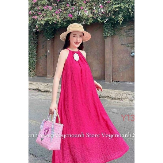 ĐẦM MAXI XỐP NỮ ĐI BIỂN SIÊU HOT THẢ DÁNG CỰC XINH PU HHP THỜI TRANG