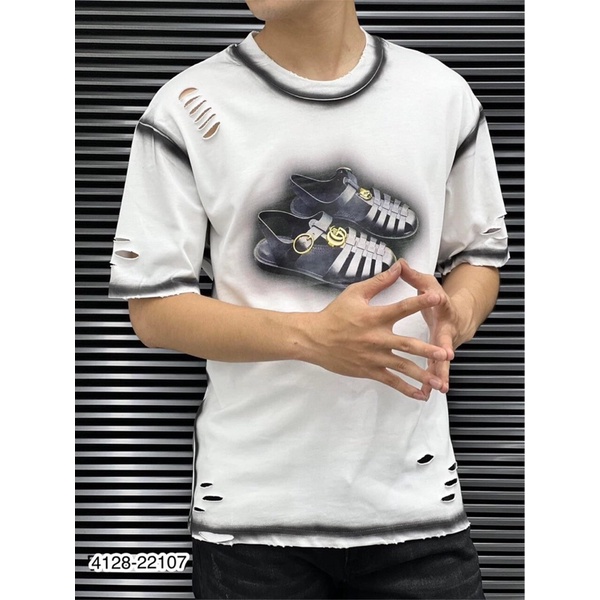 Áo Phông Nam Nữ GC In Hình Chất Cotton Cao Cấp - Áo Thun Nam Nữ GC Rách Siêu Đẹp