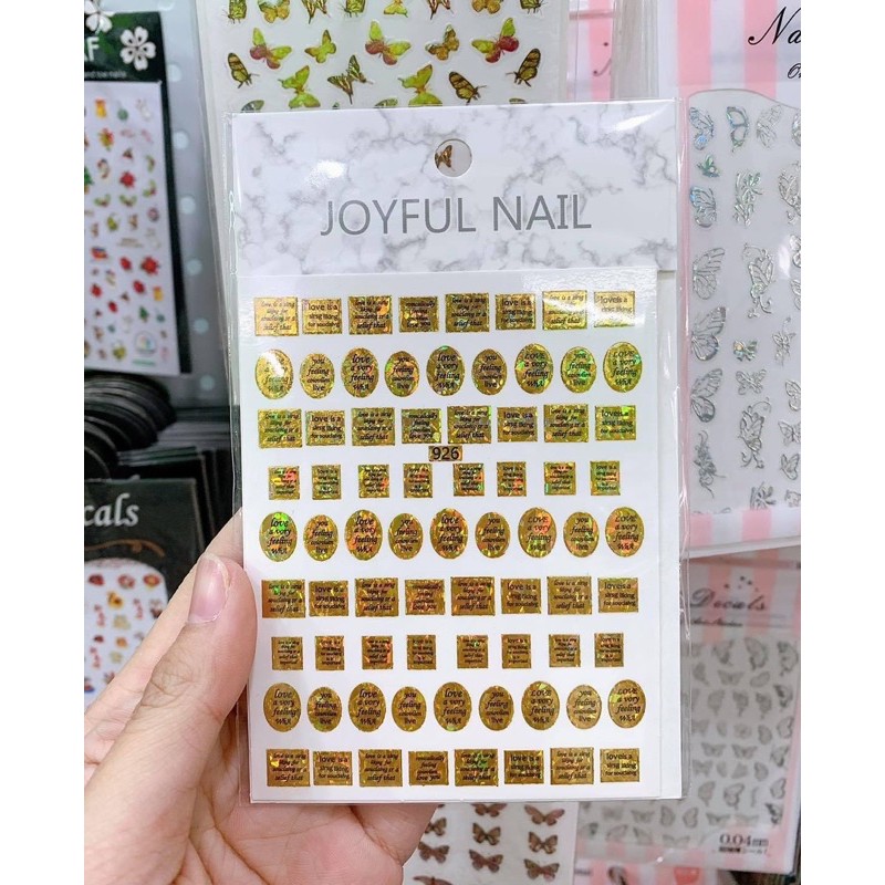 dán trang trí móng tay chân mã 925-926