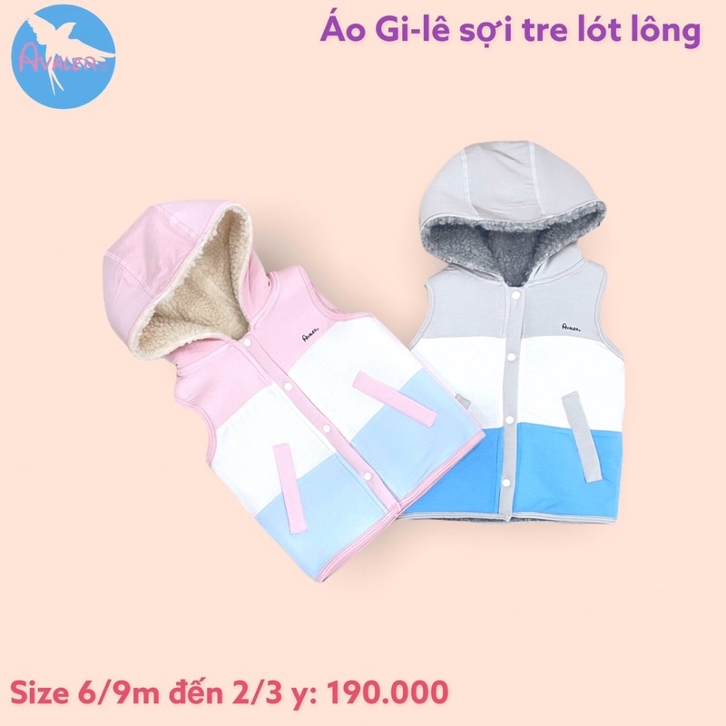 Avaler -Áo gile lót lông mũ