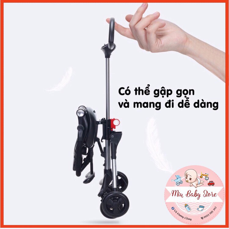 [ CHÍNH HÃNG ] XE ĐẨY ĐẢO CHIỀU GẤP GỌN TOMORROW SKY CHO BÉ , CÓ CHẾ ĐỘ NẰM NGẢ LƯNG CHO BÉ