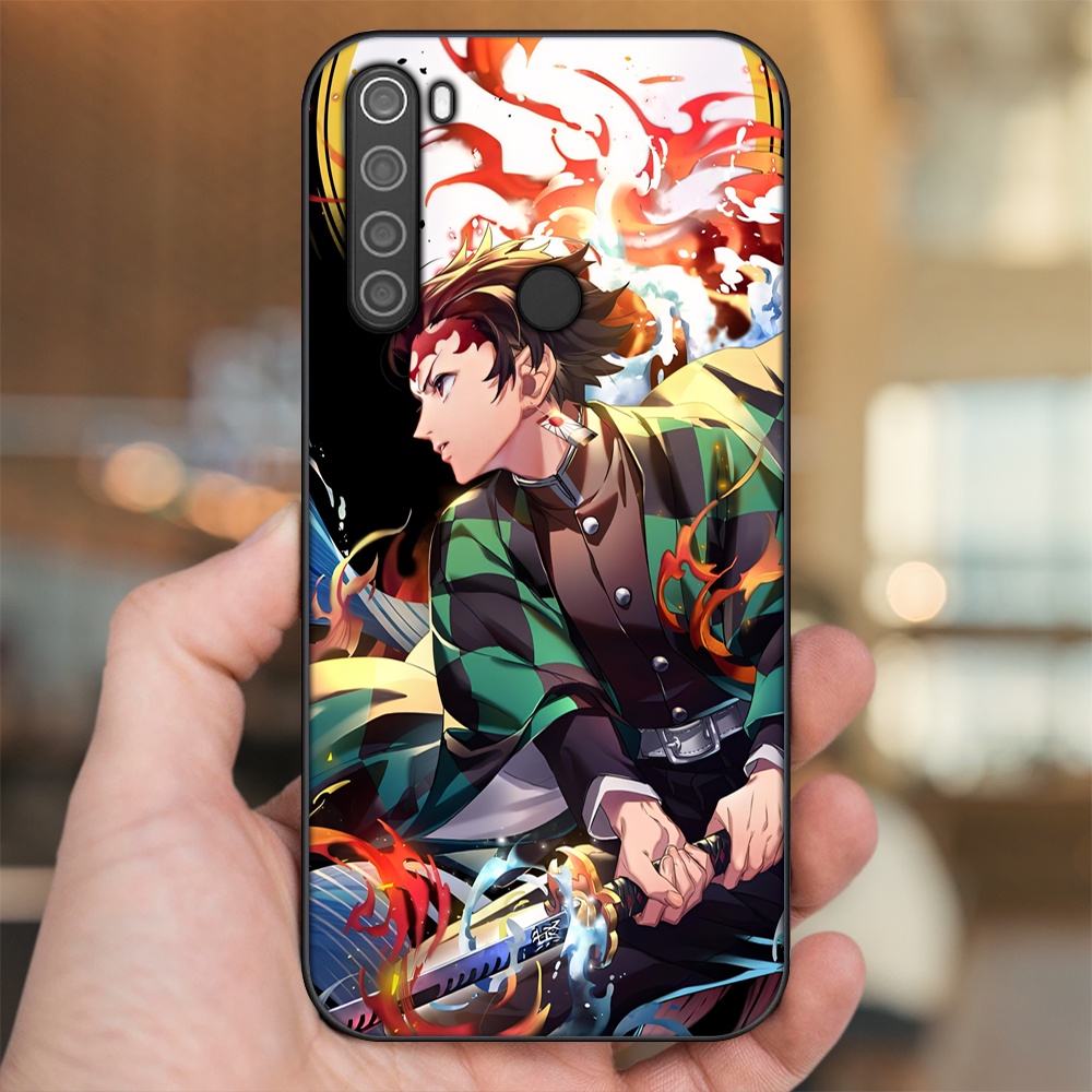 Ốp lưng Xiaomi Redmi Note 8 viền đen in hình Tanjiro Kimetsu No Yaiba