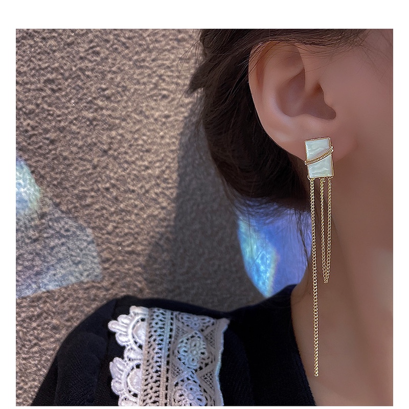 Khuyên tai YeYi tua rua hình học phong cách Hàn Quốc thời trang cho nữ