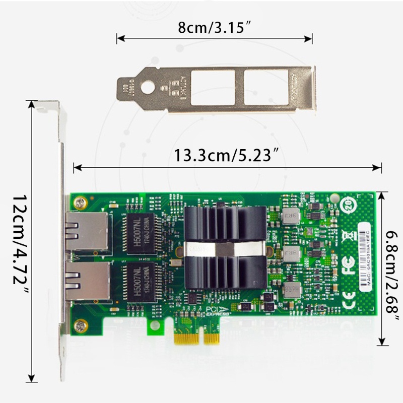 Card Mạng Ethernet Cho PC 82576 EB GB Dual port PCI-E X1
