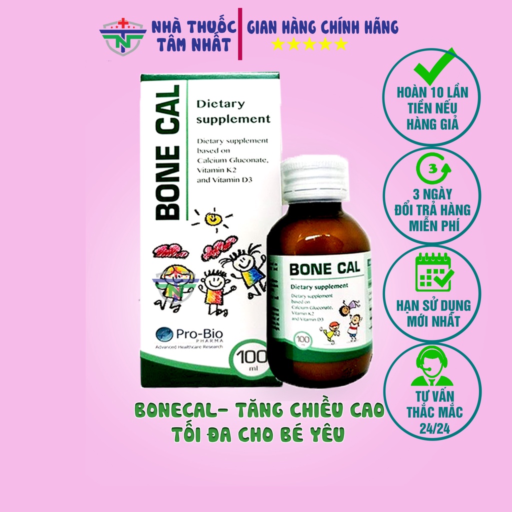 Bone Cal bổ sung Canxi cho bé, phát triển chiều cao vượt trội, chắc khỏe răng.