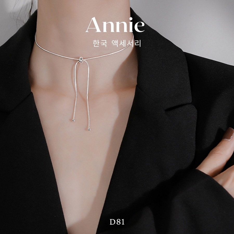 Dây chuyền rút sợi bạc hàn quốc phong cách thanh lịch ANNIE - D81