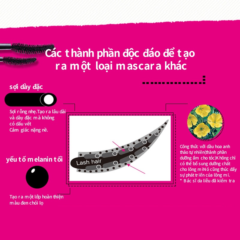 Mascara Za Killer dạng lỏng màu đen làm dài và cong mi không nhòe 9g