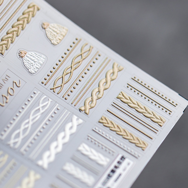 Miếng Dán Trang Trí Móng Tay Nghệ Thuật Họa Tiết Áo Len Xinh Xắn