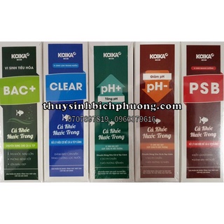 BỘ SẢN PHẨM KOIKA - VI SINH TIÊU HOÁ - KHỬ ĐỘC - TĂNG GIẢM PH CHUYÊN HỒ CÁ TÉP THUỶ SINH