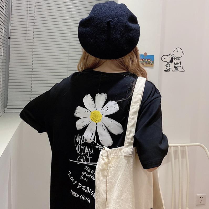 Áo thun tay lỡ UNISEX hoa MARGARET iu thương sắc tím nồng nàn A083 | BigBuy360 - bigbuy360.vn