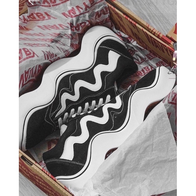 GIÀY VAN.S TYGA WAVY BABY OLD BLACK WHITE LAI AU