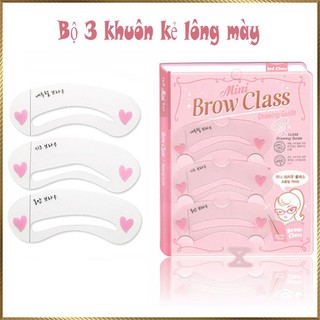 Bộ 3 Khuôn Kẻ Lông Mày Đẹp Phong Cách Hàn Quốc