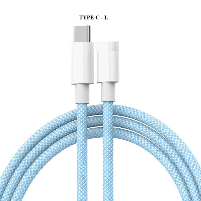 Cáp sạc nhanh bọc dù 25W Dây sạc nhanh bền, dây sạc chắc chắn và đa dạng màu sắc  - Bảo hành 12 tháng