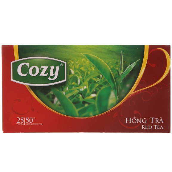 Trà Cozy túi lọc 20 túi x 2g đủ vị hồng trà / đào/ dâu/ atiso/ hương sen/ hương nhài/ táo/ bạc hà