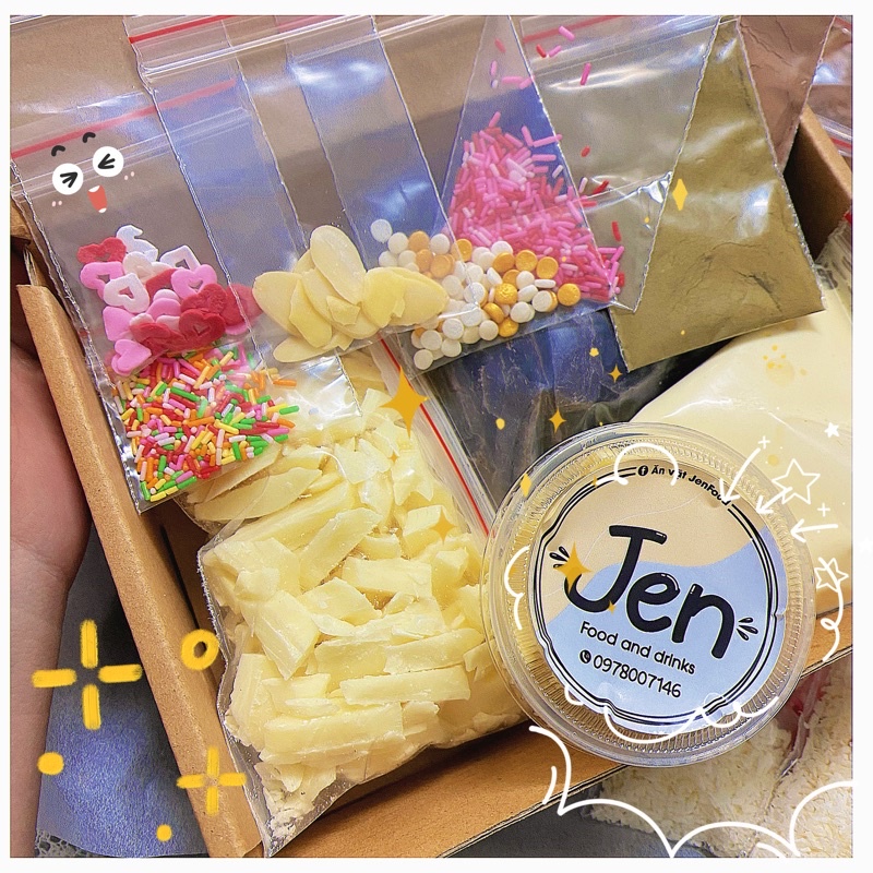 Set nguyên liệu làm chocolate truffle, socola truffle, quà tặng valentine