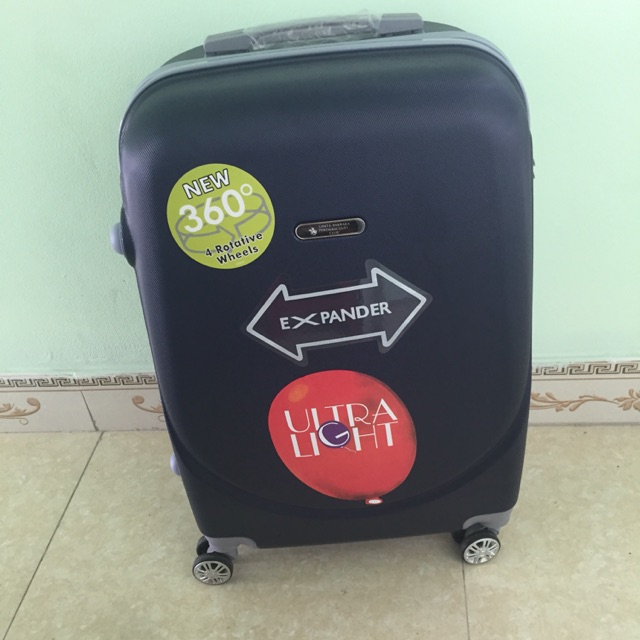 Vali nhựa 360 độ cao cấp sezi 24 inch bánh xe xoay 360 độ , tay kéo hợp nhuôm cao cấp