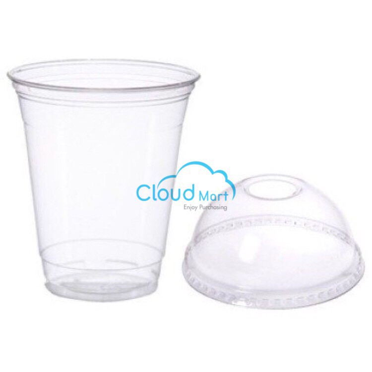 Combo 10 Ly Nhựa có nắp 350ml-Đựng Trà Sữa - Cà Phê -Take away-  Dụng cụ pha chế - Nguyên vật liệu pha chế - Cloud Mart