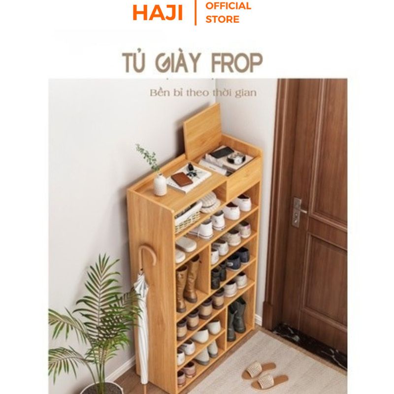 Kệ giày gỗ HAJI thoáng khí chống ẩm kiểu dáng hiện đại - A159