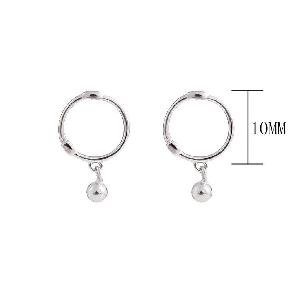 Khuyên Tai Vòng Tròn Đính Quả Cầu Kim Loại Phong Cách Vintage Dành Cho Nữ