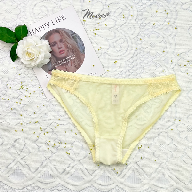 Bộ Đồ Lót Nữ LPhối Ren Nâng Ngực 2,5cm Có Gọng Vàng Kem (Mustoto MA46 MQ03)