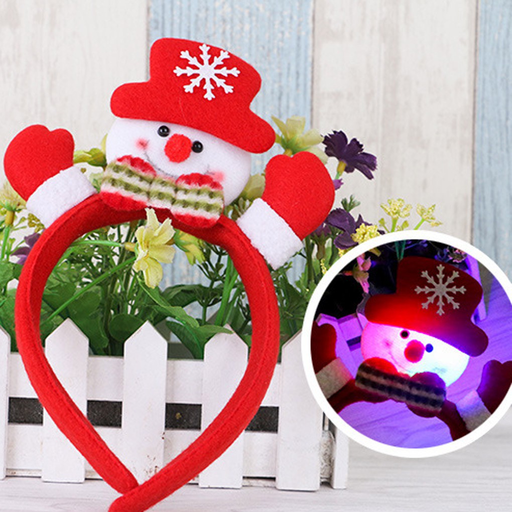 Christmas Hair Clasp with lamp Headband Hair Band Headwear for Children
