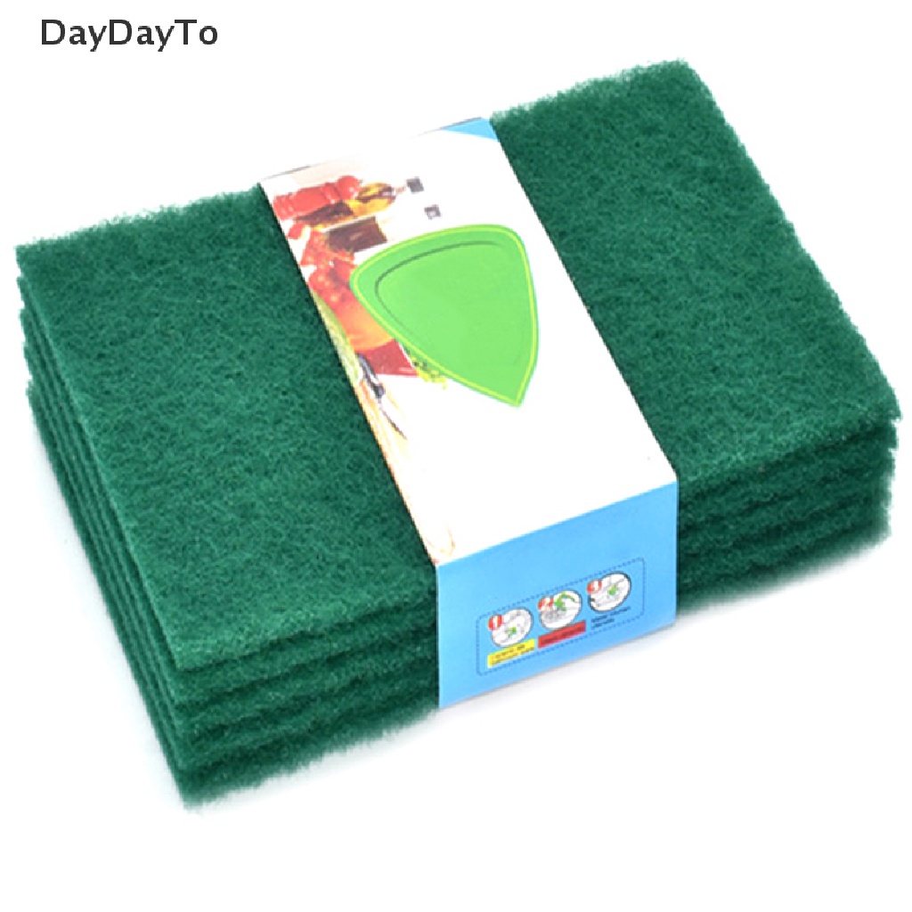 Daydoyto Bộ 5 Miếng Vải Lau Chén Dĩa Màu Xanh Lá Cây Dùng Tại Nhà